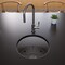 Alfi Brand Gray Matte Round 18" x 18" Undermount / Drop In Fireclay Prep Sink ABF1818R-GM - alternate 2